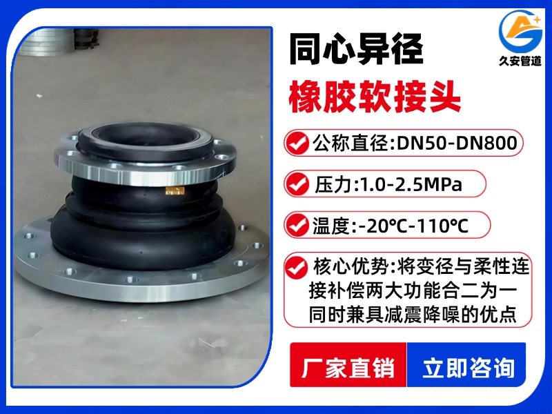 同心異徑橡膠接頭
